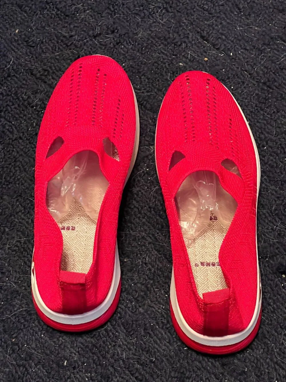 Bright Red Slipon Shoes Size 39 US 8.5 *PLEASE READ DESCRIPTION**